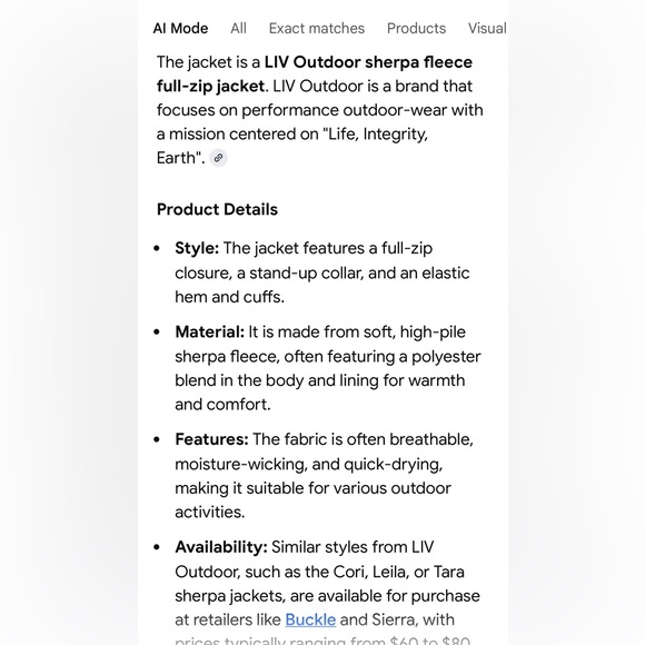 LIA Outdoor Gray Sherpa Jacket gray - Picture 8 of 8